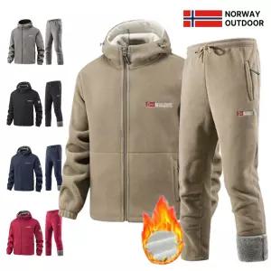 노르웨이 아웃도어 남성 후리스 집업 트레이닝세트 후드 양기모 양면 뽀글이 플리스바지 재킷 보온점퍼 커플 남자 N688 N777