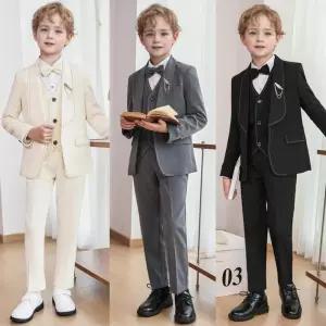 루카스 싱글버튼 하이카라 스티치라인 정장 턱시도