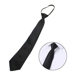 지퍼넥타이 블랙 베이직 디자인 손쉬운 메듭