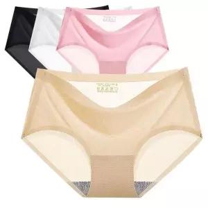 [오노마] ONM 심리스쿨링누디팬티 메쉬 노라인 무봉제 면팬티 여성 (S8827729)