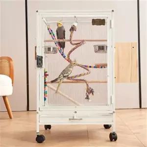 새장 앵무새 아크릴 케이지 새집 사육장