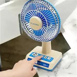 레트로 무선 선풍기 무소음 탁상용 책상 사무실