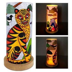 미술 어린이 까치호랑이 DIY 원목조명등 유치