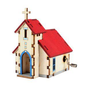 영공방 미니어처 교회C 키트 DIY 오르골 유