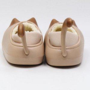 퍼디테일 여자 고양이 슬리퍼캐릭터감성 패션슈즈 머스트해브 이지슈즈 편안한실내화 여자 거실용