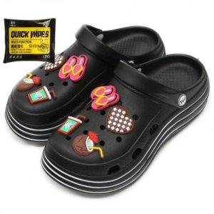 펀칭 시즌 여성용 하절기 아쿠아용 데일리슈즈 여자 키높이굽 이지슈즈신발류 세정티슈 세트