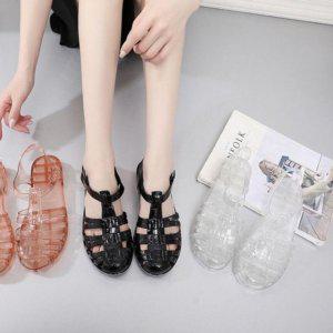 레이디 우천상황 젤리샌들 장마시즌 여름시즌패션슈즈 신발 데일리슈즈 우먼 로우힐 아쿠아활동 우천 스테