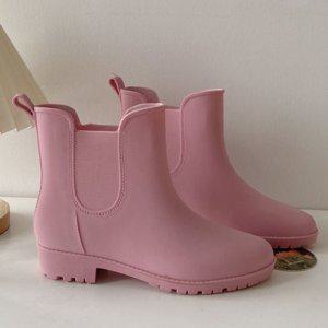 여성용 썸머시즌 클래식 우천 디자인 첼시슈즈 매트레인슈즈 레인18N