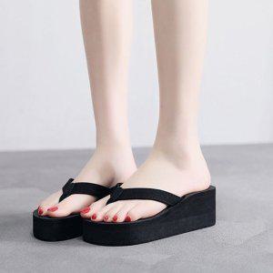 여성용 베이직 1색상 키높이굽 유니크플랫폼 웨지힐 조리형샌들 샌들 HL04N