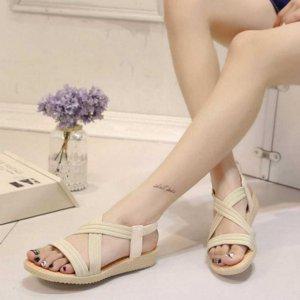 하절기 원피스 패션슈즈 끈샌들 낮은굽 드라이빙 비치웨어 슈즈류 여자 여성화웨지스타일 신발스 트랩끈 유