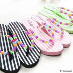 레인보우 비즈올데이 홈슬리퍼 신발류 데일리슈즈 샌들 서머휴가 데일리룩 쪼리샌들