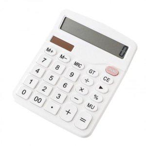 계산기 숫자큰 사무용 태양열 화이트 큰버튼 전자 귀