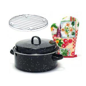 직화 조리냄비 군고구마 조리기구 24cm 키친 조리용품 장갑 포함