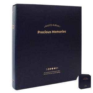 사진앨범 포토 자유배치 북타입 사진보관 추억정리점착앨범 4R 접착 40매 블루 포토 성장