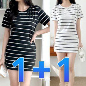 미니스커트 여름원피스 스커트 줄무늬 스판원피스