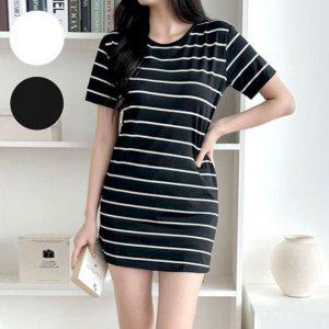 반팔원피스 스판원피스 스커트 여자 미니 드레스