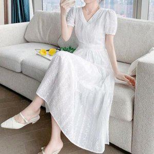 원피스 소매펀칭 펀칭원피스 여자의류 2558