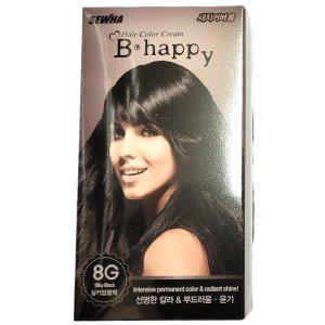 새치커버용 간편한 셀프 크림 염색약 8G 실키딥 블랙