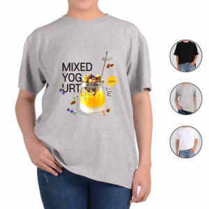반팔티셔츠 요거트에 잔뜩 맛있는거 풍덩 그림 다양한색상 전사이즈