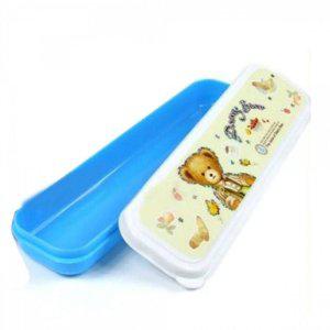 곰돌이 캐릭터 수저 보관함 대형 색상 랜덤 수납통 주방용품