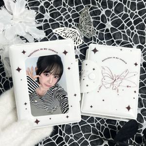 검은 나비 사진 작은 카드 가방 미니 앨범 3-3.5 연예인 앨범 카드북 연예인 작은 카드 컬렉션에 적합