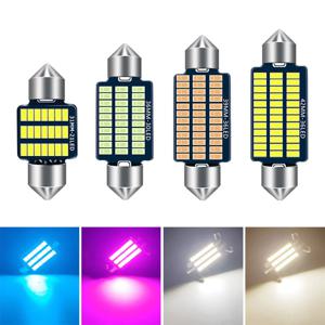 2/4/10pcs c5w C10W Led 꽃줄 31mm 36mm 39mm 41mm 인테리어 조명 Canbus LED 독서 등 자동차 돔 라이트 번호판 빛