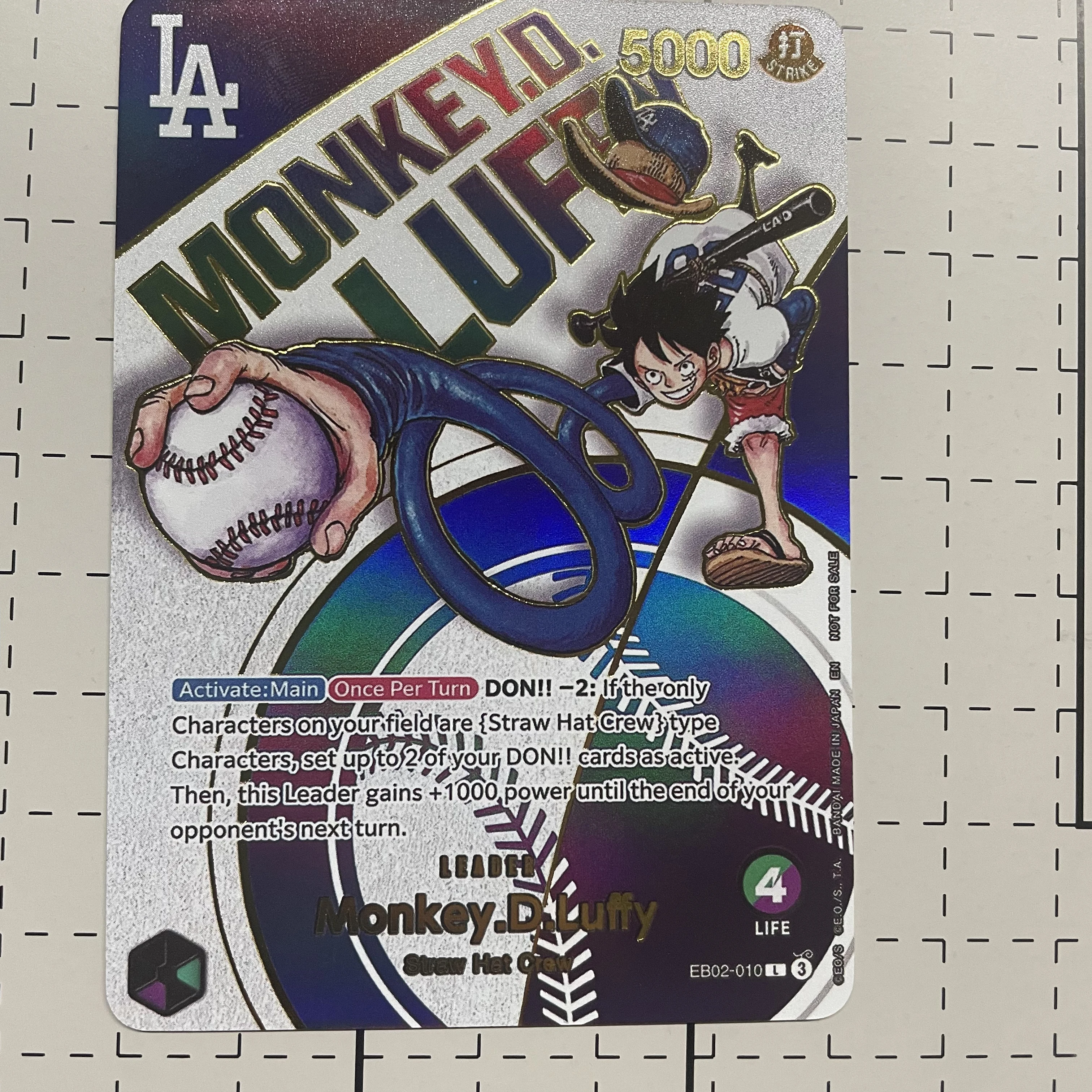 새로운 영어 DIY 원피스 야구 루피 플래시 카드 OPCG 보니 로 해נק스 셀프 메이드 클래식 애니메이션 컬렉션 카드 선물 장난감