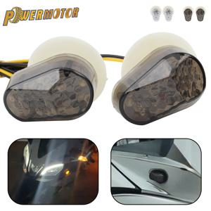 야마하 YZF R1 R6 YZF R6S FZ1S FAZER 1000 FZ6S FAZER 600용 12V 1쌍 사이드 턴 시그널 라이트 LED 오토바이 액세서리 개조