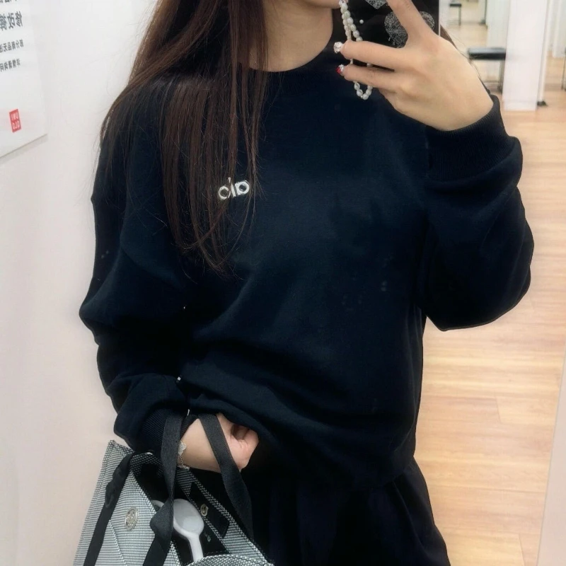 올라 뉴 후디 머큐리 입체 레터 로고 순면 루즈핏 라운드넥 여성 스타일 레이지 감성