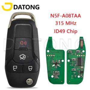 Datong World 자동차 원격 키 포드 F150-F550 퓨전 익스플로러 N5F-A08TAA ID49Chip 315 Mhz 자동 스마트 컨트롤 HU101 플립 키