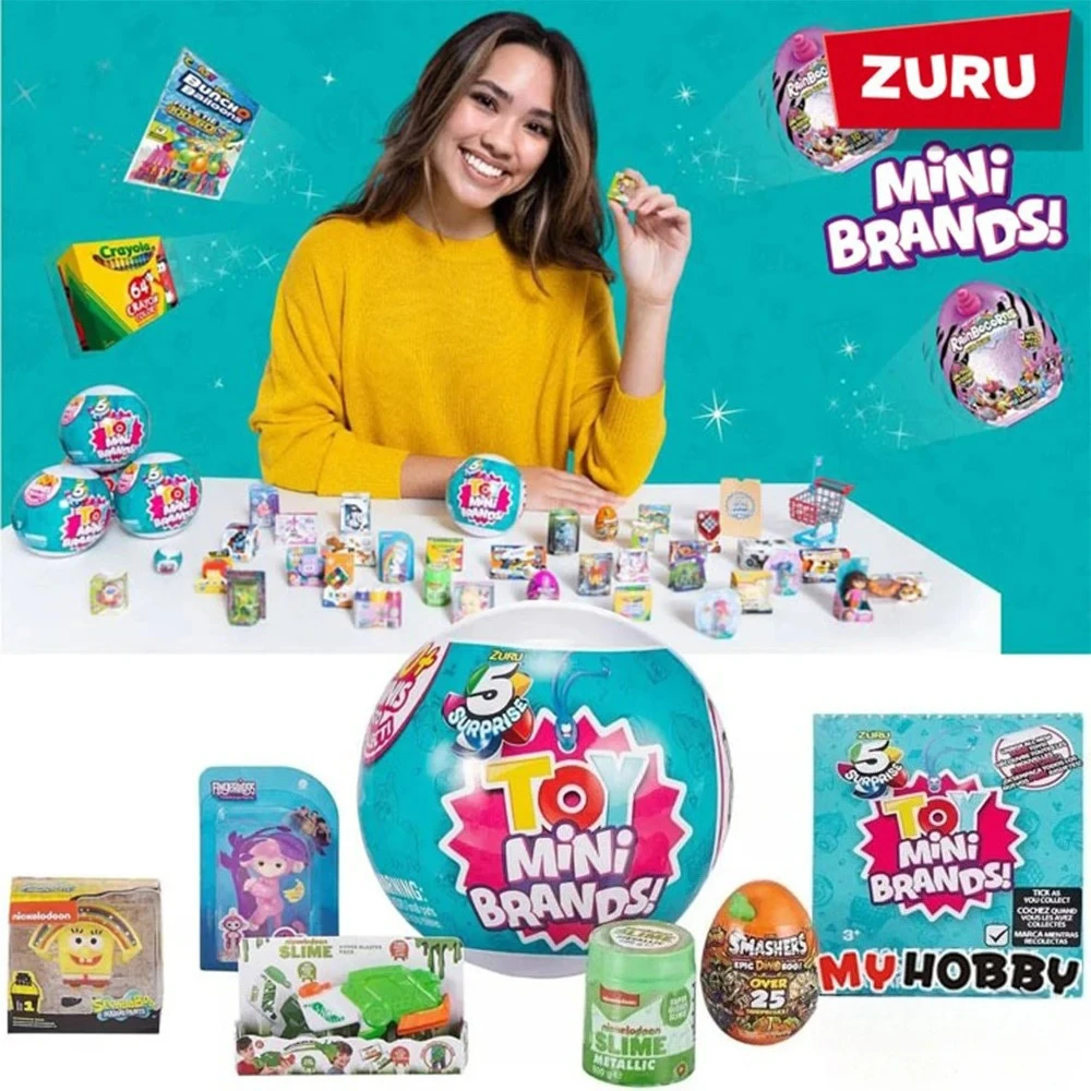 주루 미니 브랜드 장난감 5 서프라이즈 미니 브랜드 장난감 오리지널 슈퍼마켓 미니어처 장난감 미니어처 장난감 미스터리 블라인드 박스 시리즈 1