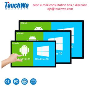 TouchWo 인터랙티브 화이트보드 터치스크린 모니터, 올인원 터치 컴퓨터 스마트 보드, 사무실 교실용, 32 인치, 43 인치, 55 인치, 65 인치
