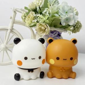 LED 팬더 램프 Bubu 및 Dudu 시리즈 아트 야간 조명 탁상 야간 조명 귀여운 침실 장식 거실 데스크탑 장식