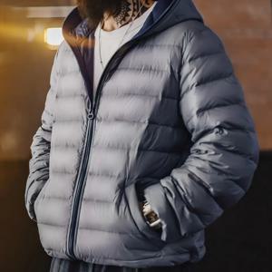 마덴 겨울 남성용 후드 다운 재킷 경량 발수성 화이트 덕 다운 충전재 코트 가을 겨울용 따뜻한 이너 레이어