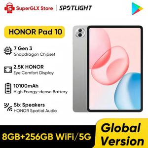 100% 오리지널 글로벌 버전 HONOR Pad 10 스냅드래곤 7 Gen 3 12.1인치 LCD 화면 10100mAh 배터리 HONOR 35W 슈퍼차지 매직OS 9.0