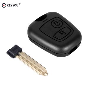 KEYYOU 2 버튼 원격 키 플립 Fob 자동차 키 케이스 시트로엥 C1 C2 C3 Saxo /Xsara /Picasso /Berlingo Uncut Blade 자동차 키 쉘