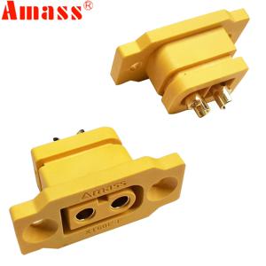 5pc Amass XT60E-F 암 플러그 대용량 금/황동 Ni 도금 커넥터 RC 모델 용 전원 배터리 연결 어댑터
