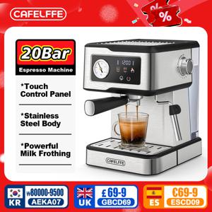 Cafelffe 에스프레소 머신, 카푸치노 메이커, 우유 거품기 스팀 지팡이, 커피 메이커, 반자동 카페테라 선물, 20Bar