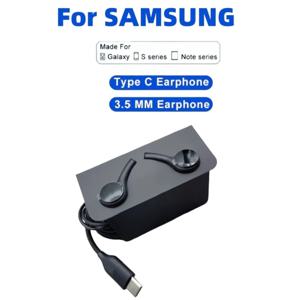 삼성 Galaxy S23 S21 S22 Ultra Plus 3.5 mm 이어 버드 헤드폰 A54 A34 A53 A53 액세서리 용 기존 유형 C 유선 이어폰