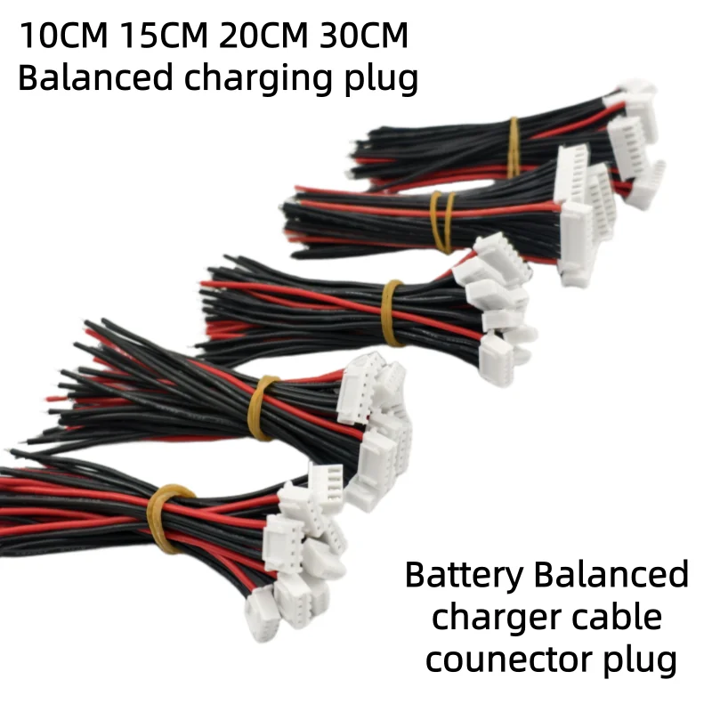 5/10개/묶음 1s 2s 3s 4s 5s 6s 8s 리포 배터리 케이블 10/15/20/30cm 리포 배터리 밸런스 충전기 플러그