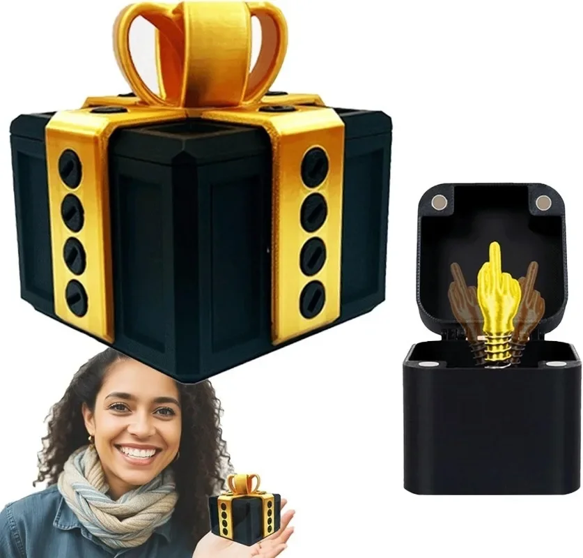 나사가 있는 상자 선물 상자에 가운데 손가락이 있는 짜증나는 선물 장난 까다로운 팝업 성인 장난감을 위한 참신한 재미있는 선물