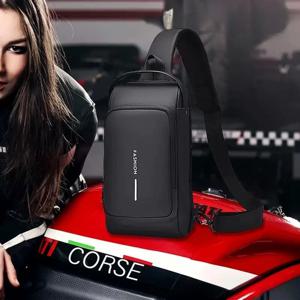 최신 남성 도난 방지 가슴 가방 숄더 USB 충전 크로스백 패키지 스쿨 짧은 여행 메신저 짐 남성 슬링 스포츠 팩