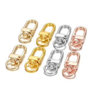 20pcs 실버 컬러 Carabiner 걸쇠 열쇠 고리 회전 열쇠 고리 DIY 열쇠 고리 가방 액세서리에 대 한 금속 랍스터 걸쇠 후크 ﻿