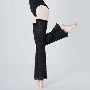 여성 리브 댄스 레그 양말 따뜻한 레깅스 댄스 니트 워머 발레 댄스를위한 전문 따뜻한 발레 양말