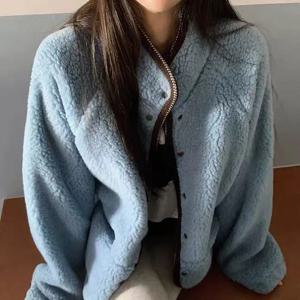 여성용 면 재킷 2025 신상 동대문 가을 겨울 루즈핏 두꺼운 따뜻한 외투 긴 소매 출퇴근 스타일