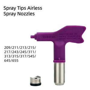 에어리스 스프레이 노즐, 에어리스 페인트 스프레이용 미세 마감 실링 노즐 209-655 건, 에어리스 스프레이어 분사기