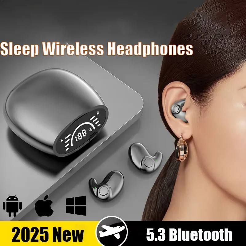 Xiaomi 수면 보이지 않는 이어 버드 작은 헤드폰 소음 차단 무선 헤드셋 스포츠 스테레오 블루투스 5.3 Earohone