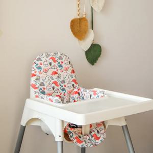 곰 공룡 아기용 하이체어 커버 의자 쿠션 시트 커버 쿠션 안틸롭 하이체어용, 세탁 가능 접이식 아기용 하이체어 커버