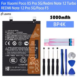 Xiaomi Poco X5 Pro 5G/REDMI Note 12 Pro/Poco F5 /Note 12 터보 배터리 + 무료 도구 용 100% 새 원본 배터리 BP4K