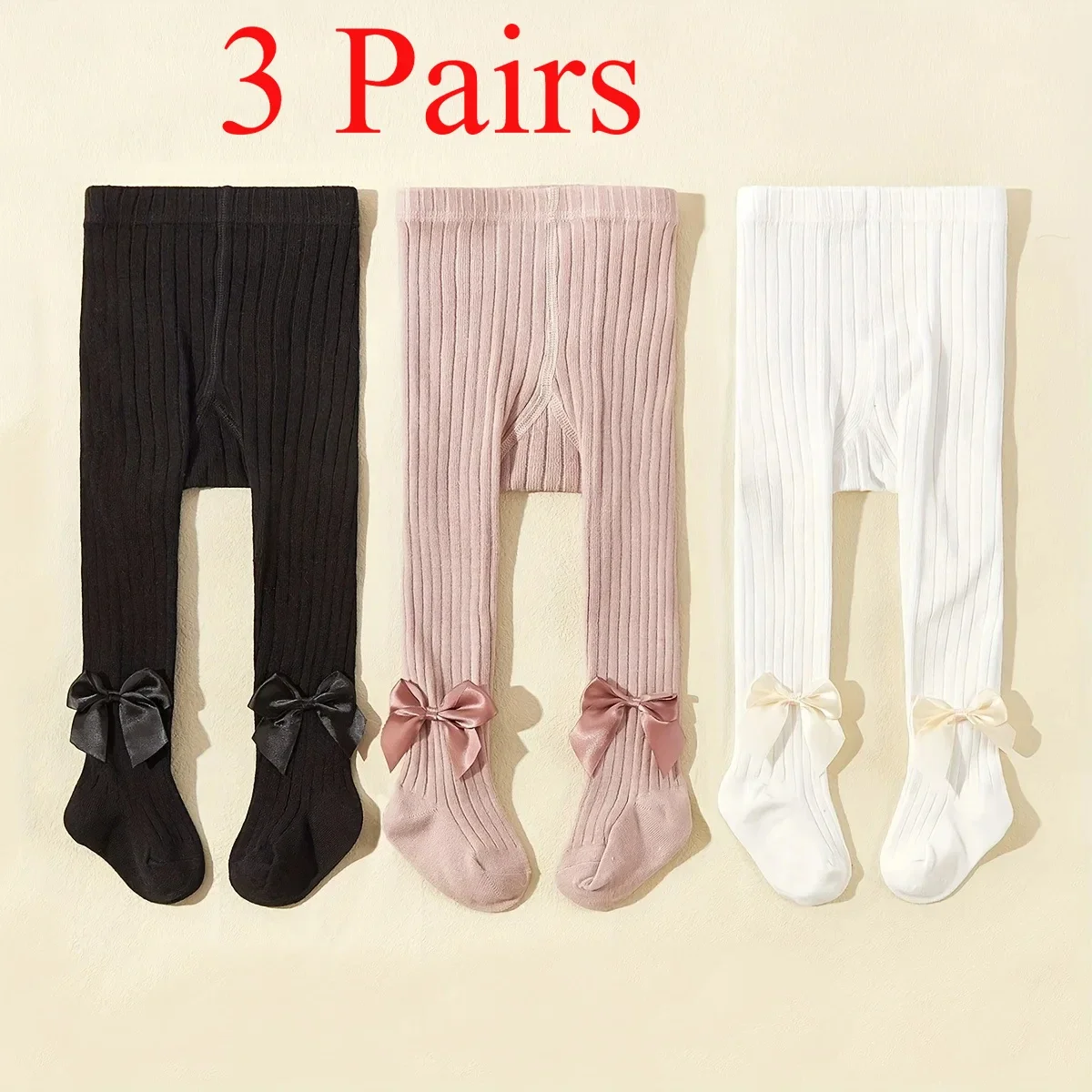 3/1 개/대 어린이 스타킹 봄 가을 공주 Bowknot 여자 패션 편안한 통기성 코튼 팬티 스타킹 아기 스타킹